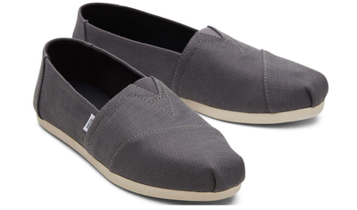 Toms refibra tencel textured woven alpargata, Pavement Grey, medium