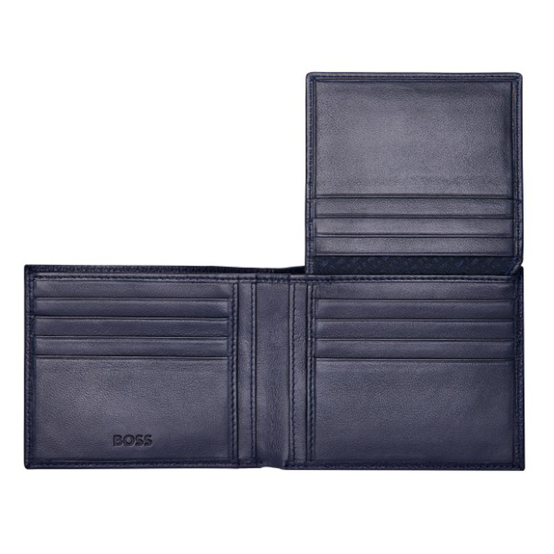 Boss wallet with flap classic grained navy image number null