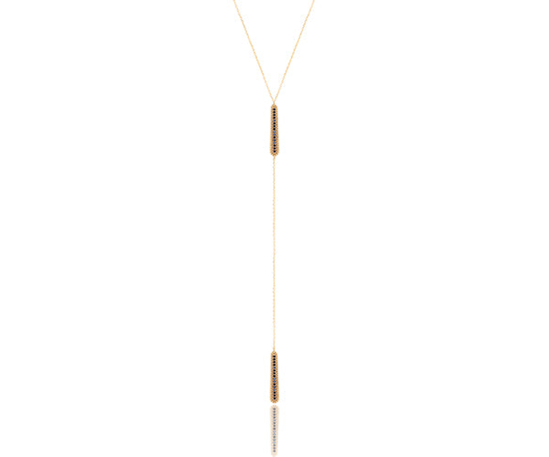 Concordia zircon tie necklace-null