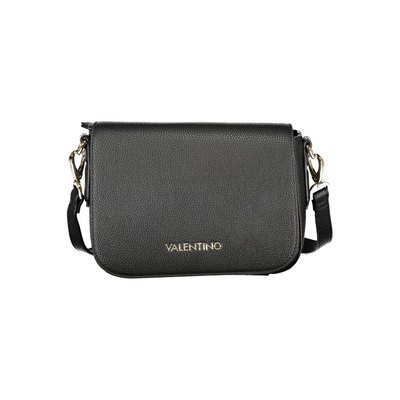 Black polyurethane women's bag, Black, medium