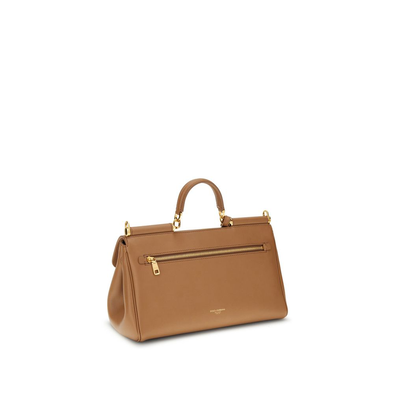 Beige calf leather bos taurus shoulder bag-null