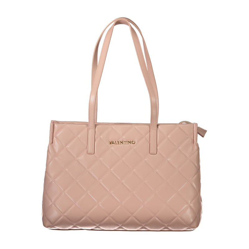 Pink polyethylene handbag-null