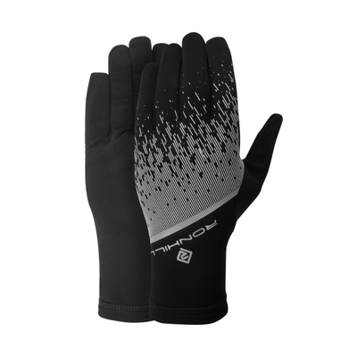 Ronhill reflect gloves, Black, medium