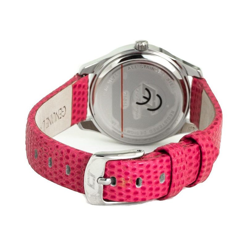 Multicolor leather dress watch-null
