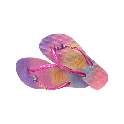 Havaianas kids slim glitter trendy, Pink Lemonade/pink Flux, medium