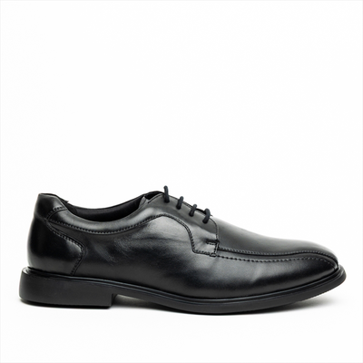 Boston flex premium casual shoes with Airflex trumpline lace up, Black, medium