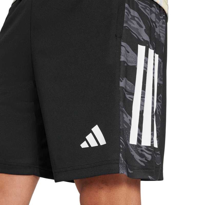 Adidas men's train essentials camo 3-stripes shorts-null