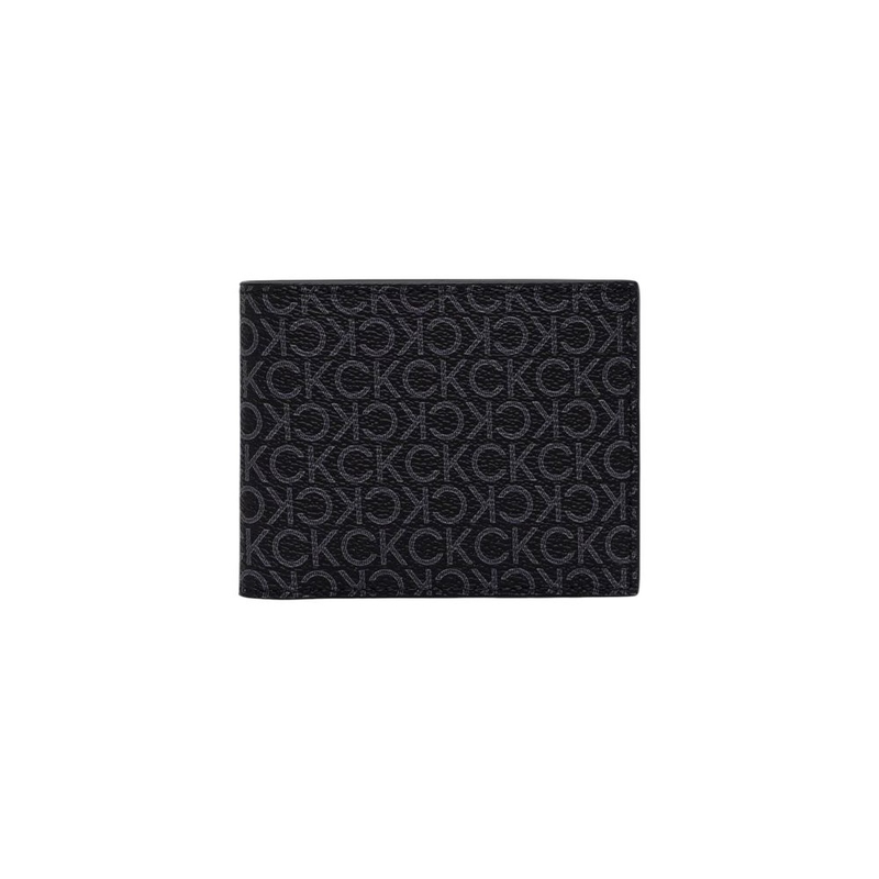 Black recycled polyester wallet-null