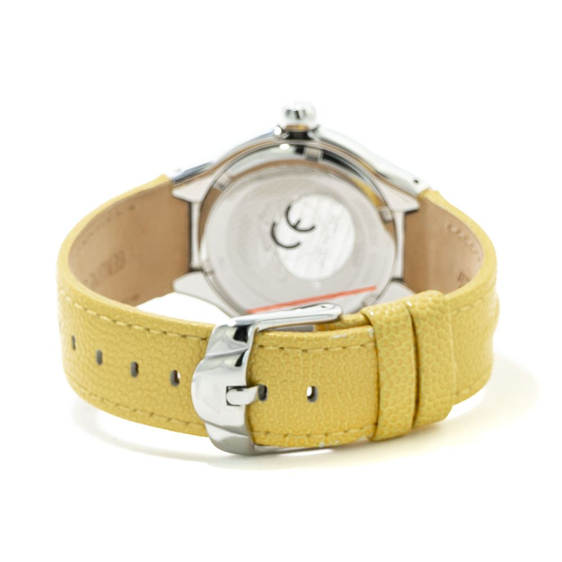 Bicolor leather dress watch-null