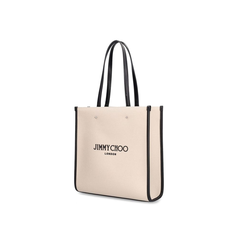 Beige canvas tote bag-null