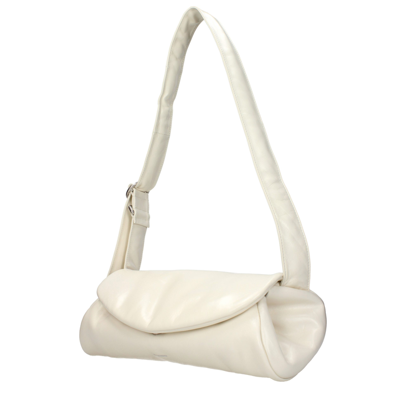 Beige leather crossbody bag-null