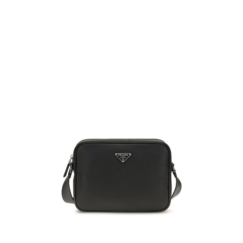 Black calf leather bos taurus shoulder bag-null