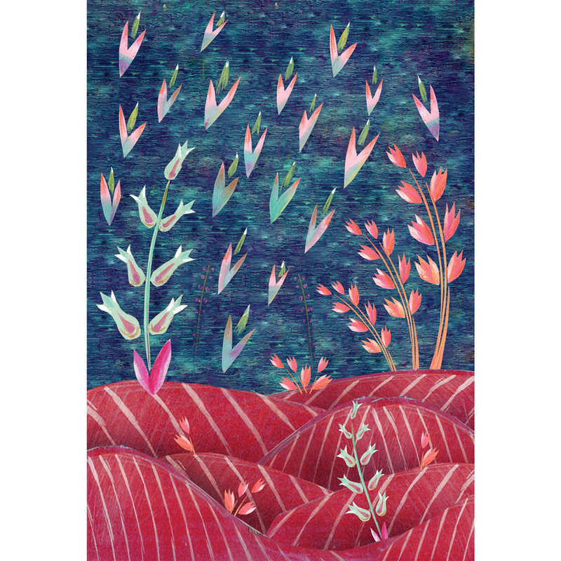 Svoora musical jewelry box ethereal with ring holder & wide mirror ocean floor-null