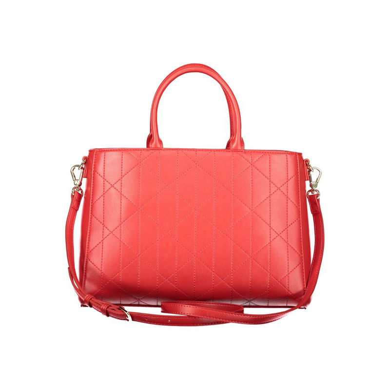 Red polyethylene handbag-null