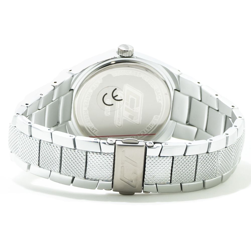 Gray aluminum dress watch-null