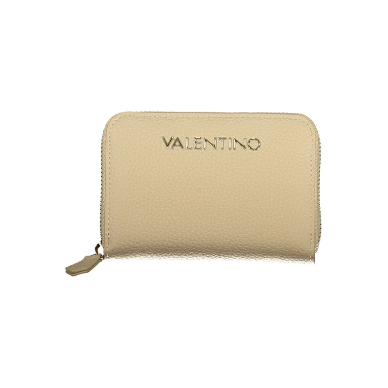 Beige polyurethane women's wallet-null