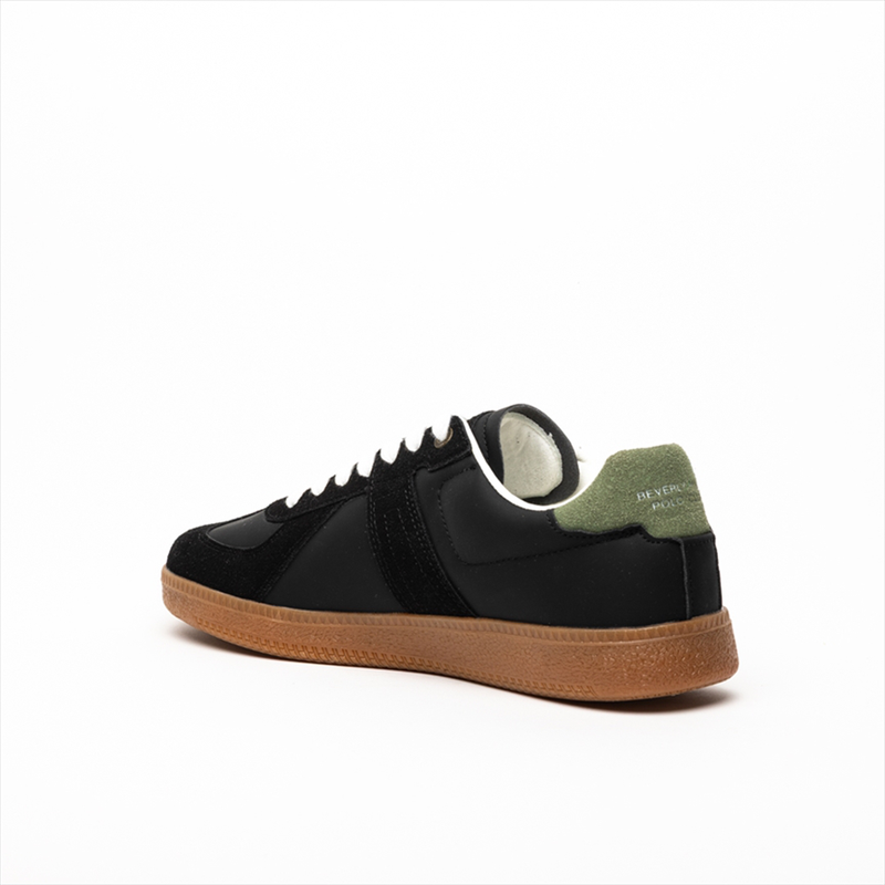 Beverly hills polo club mens black structured flat sneakers with gumsole-null