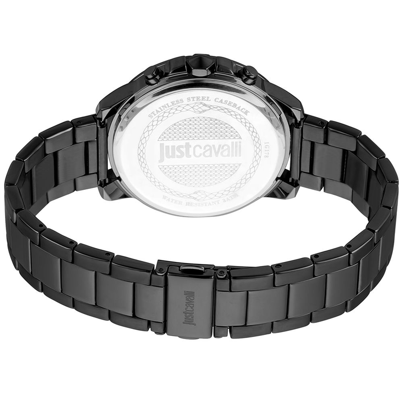 Black stainless steel sport watch-null