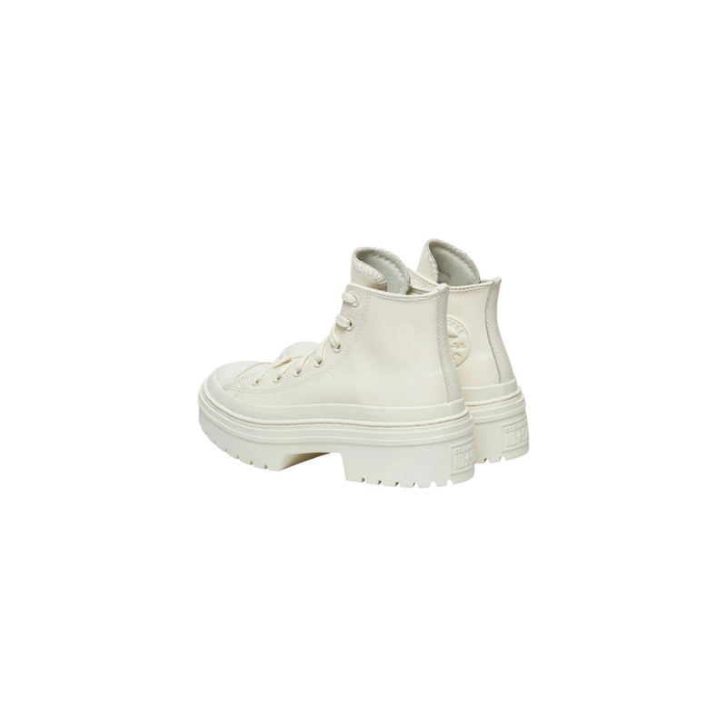 White recycled leather high heel pumps-null