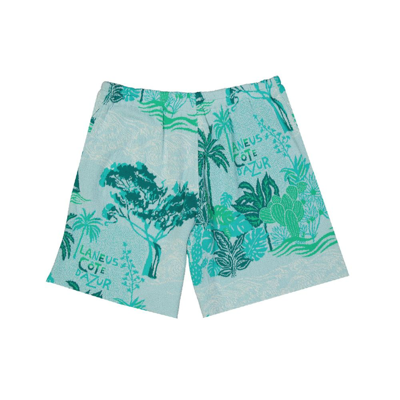 Bicolor cotton shorts-null