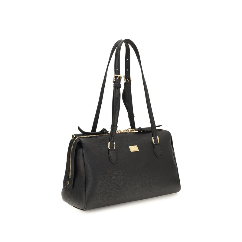Black calf leather bos taurus shoulder bag-null