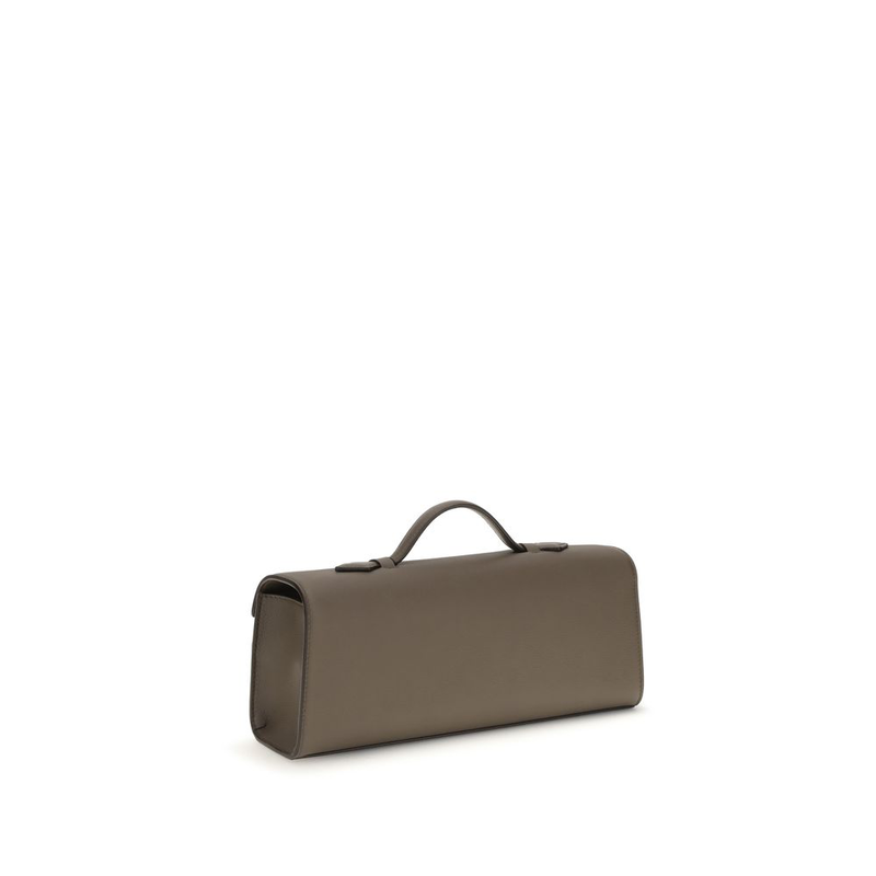 Brown calf leather bos taurus clutch bag-null