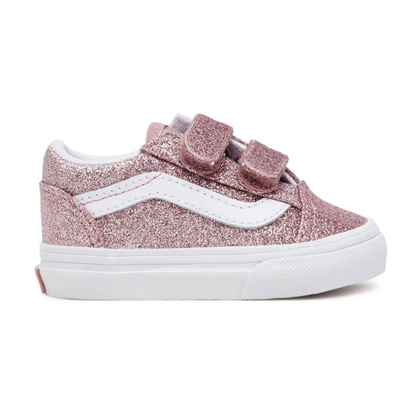Vans toddler old skool velcro glitter shoes
