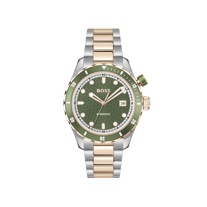 Gray stainless steel dress watch-null