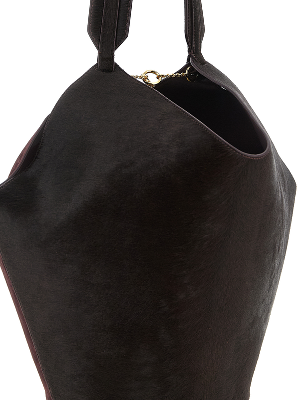 Bordeaux calfskin tote bag-null