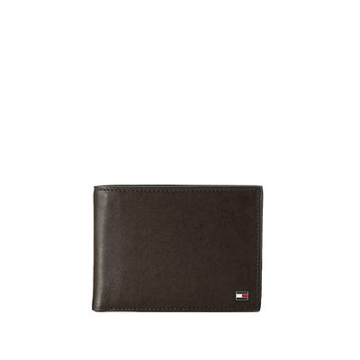 Tommy hilfiger ανδρικό πορτοφόλι, Brown Δερμα, medium