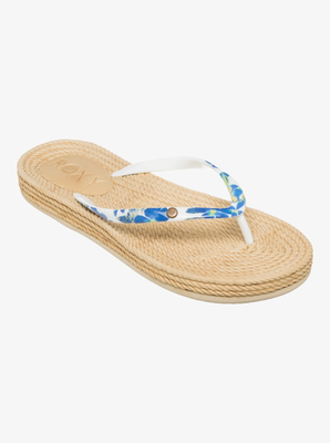 Roxy women's slides south beach III, Moonlight Blue/white, medium