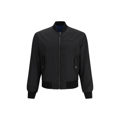Black polyamide bomber, Black, medium