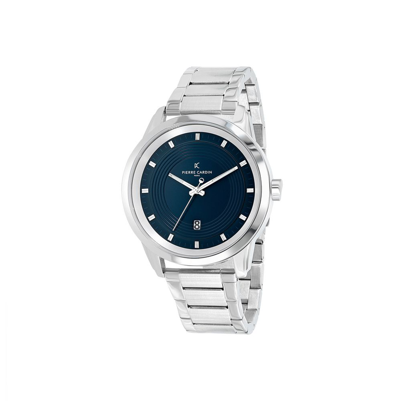 Gray stainless steel dress watch-null