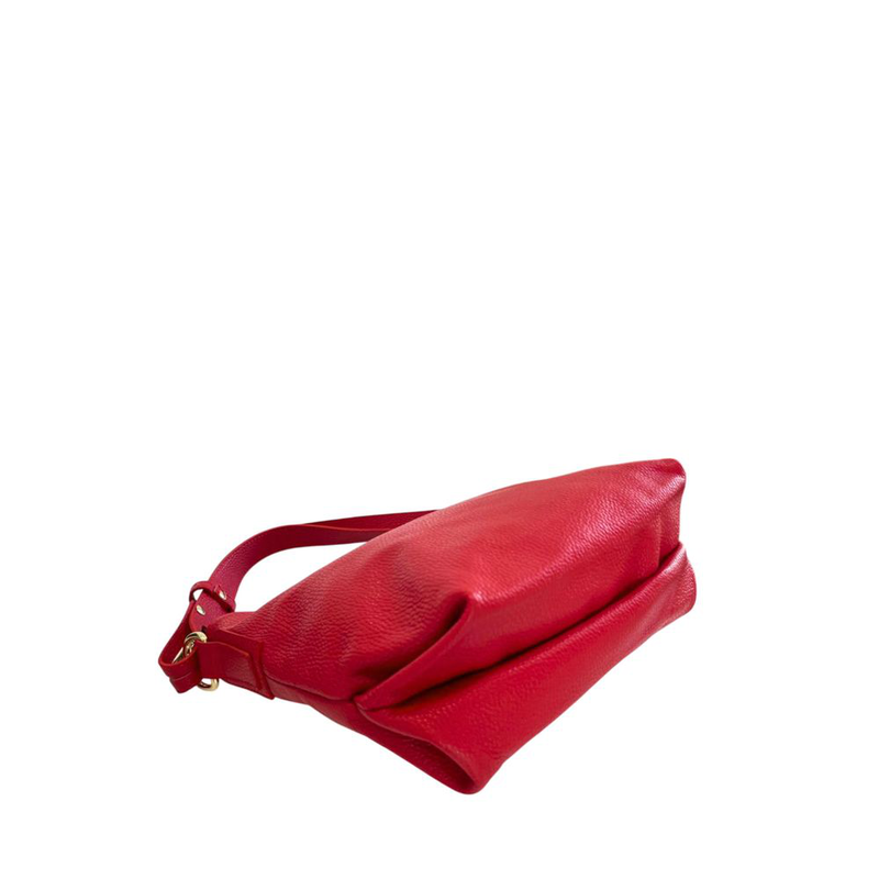 Red leather women bag-null
