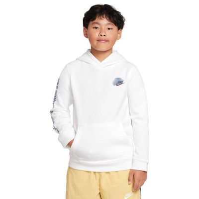 Kids standard issue fleece pullover hoodie, White, medium