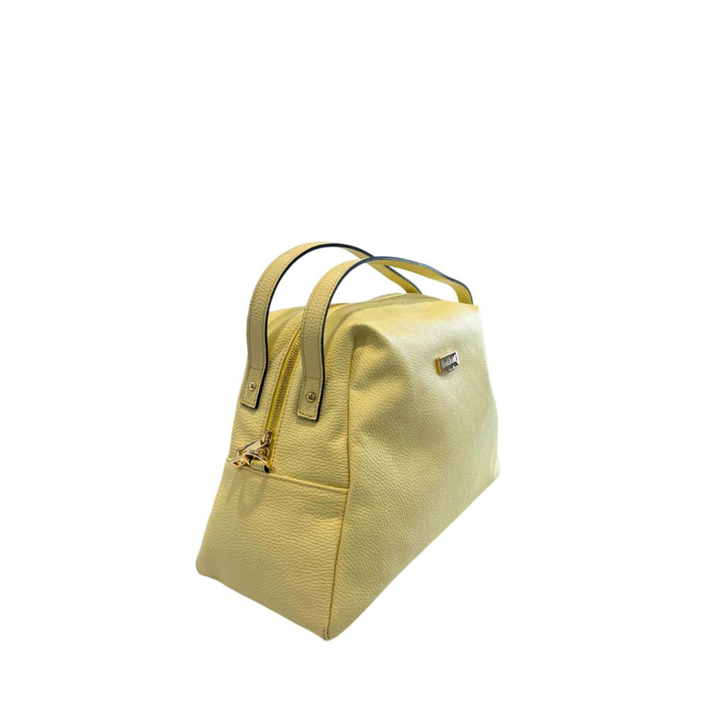 Yellow leather women shoulder bag-null