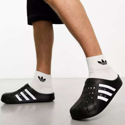 Adidas sliders & flip flop, Black, medium