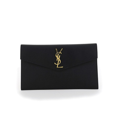 Black calf leather bos taurus wallet, Black, medium