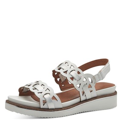 Women sandals 28212-42, White, medium