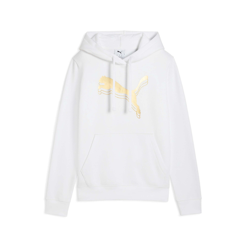 Puma essentials metallic hoodie fleece women white 684996-52-null