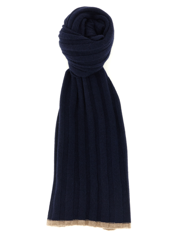 Blue cashmere scarf-null