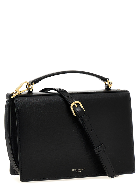 Black cowhide handbag-null