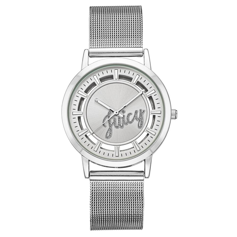 Silver stainless steel dress watch-null