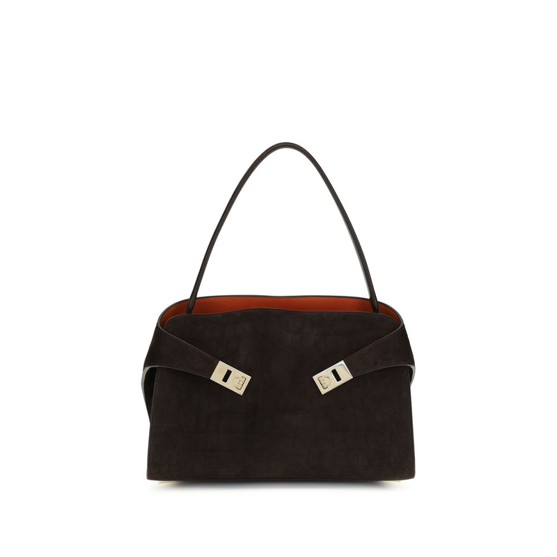 Brown calf leather bos taurus shoulder bag-null
