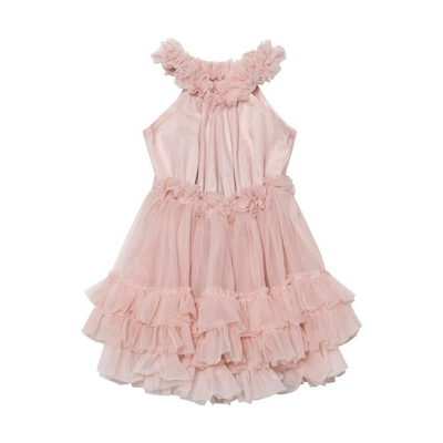 Dolly by le petit tom ruffled chiffon dance dress in ballet pink, Pink, medium