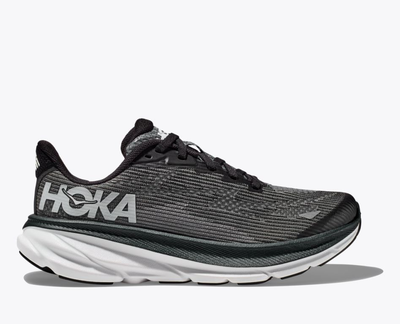 Hoka clifton 9 youth, Black / White, medium