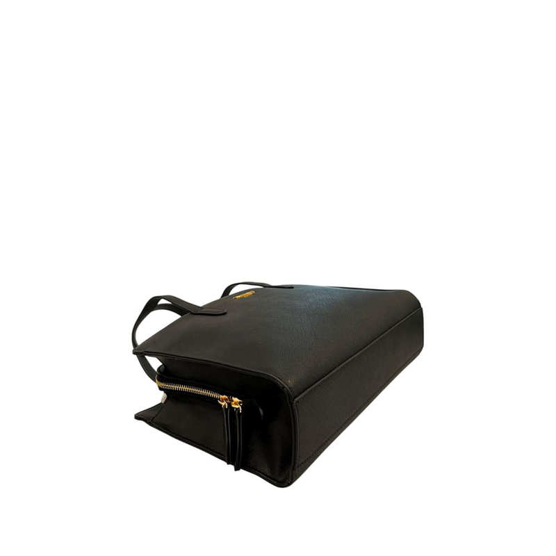 Black pu women shoulder bag-null