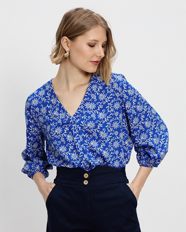 Blouse flower print-null