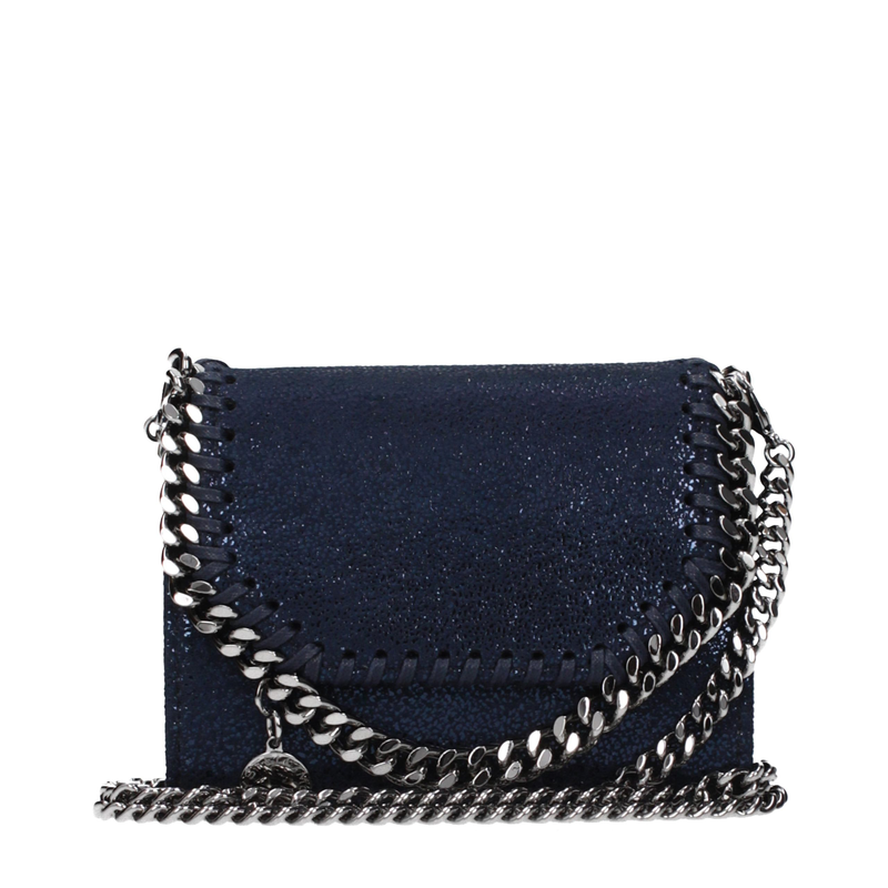 Blue leather wallet-null