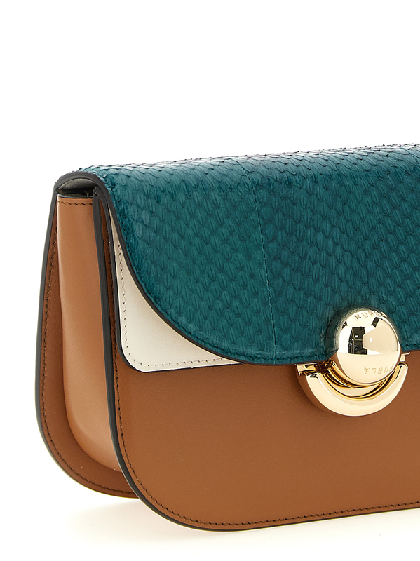 Multicolor lamb leather crossbody bag-null